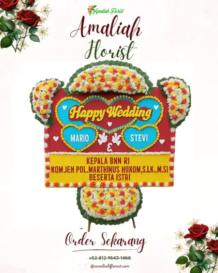 Papan Bunga Pernikahan Limau